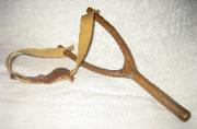 Vintage hand made whittled slingshot sling shot