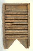 Homemade Primitive Yellow Pine Washboard with Rollers