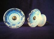 19th century sandwich glass opalescent pulls