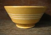 Banded Yellowware Waste Bowl