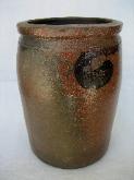 Signed S Bell & Son stoneware crock, Strasburg, VA